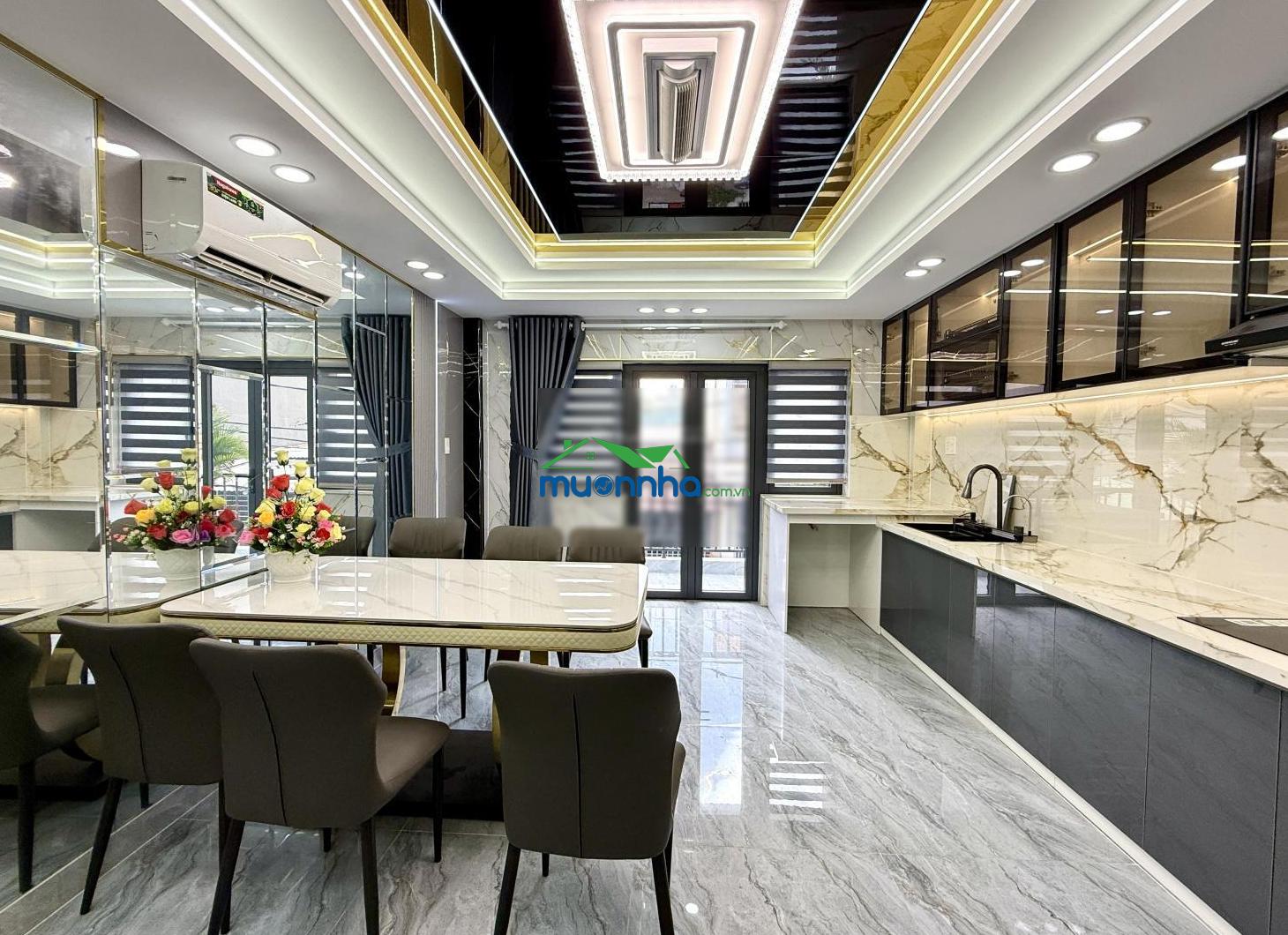 Nhà có thang máy đường thông dt: 4x20m, lửng, 3 lầu, 4pn, gara ô tô, p. thờ, sân thượng, 7.9 tỷ - 4