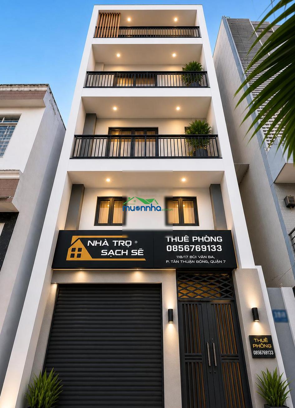 Chdv 5 tầng - 20 phòng, dt 960tr/năm - bùi văn ba. 130m2, ngang 6.5m, xe hơi đổ cửa - giá 17 tỷ hơn - 3