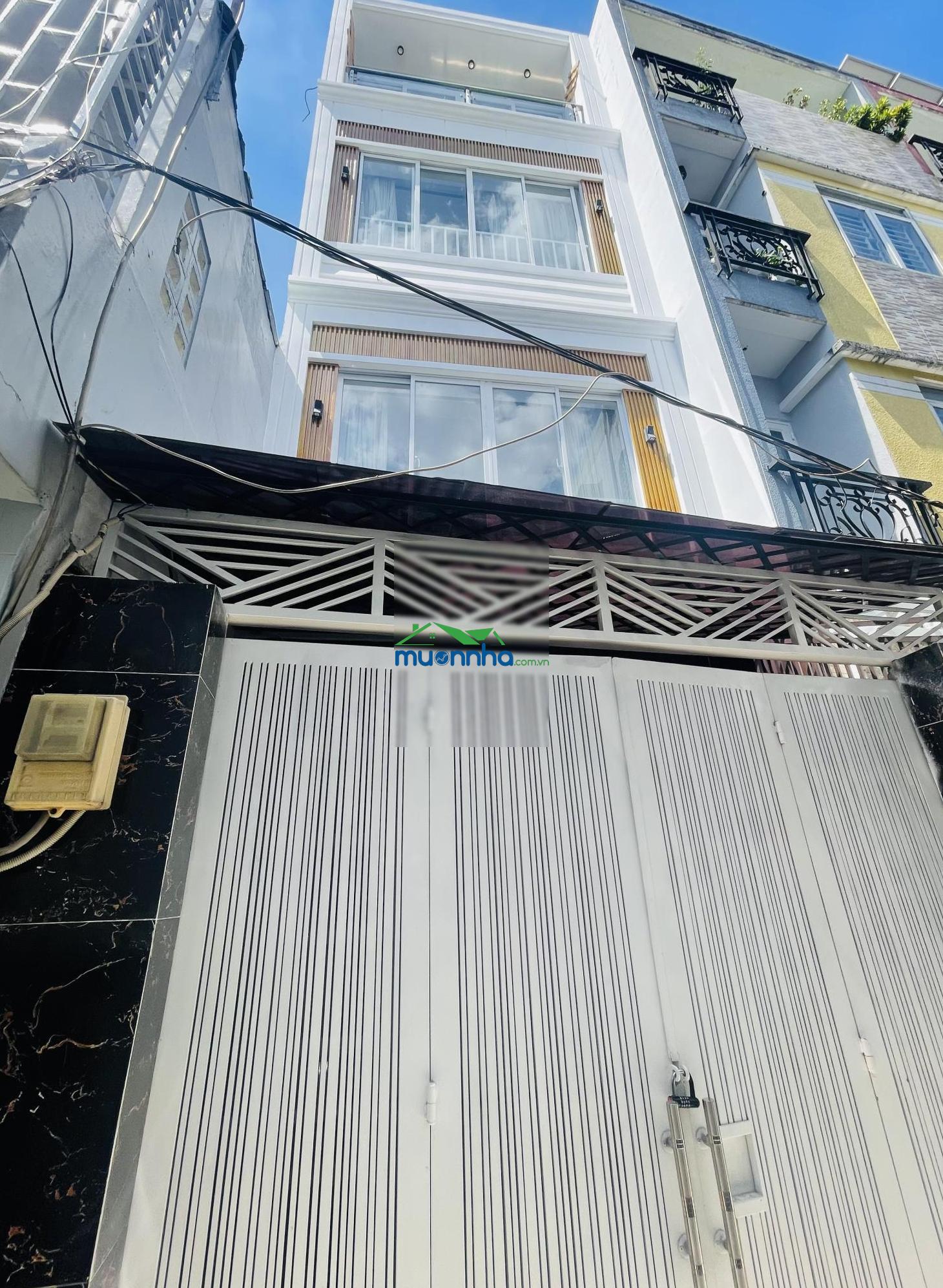 Hạ 200tr, hẻm thông phan văn trị, tăng bạt hổ, 4 tầng (5pn), dtsd: 140m2, full nt, có sân để xe - 2