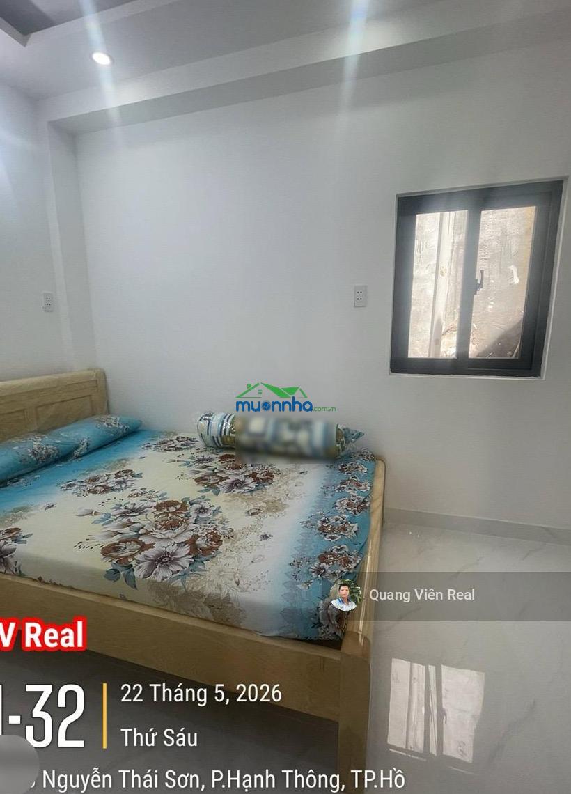 Nhà mới lô góc 2 mặt hẻm xe hơi thông - gần mt nguyễn thái sơn - chỉ nhỉnh 4 tỷ - 4