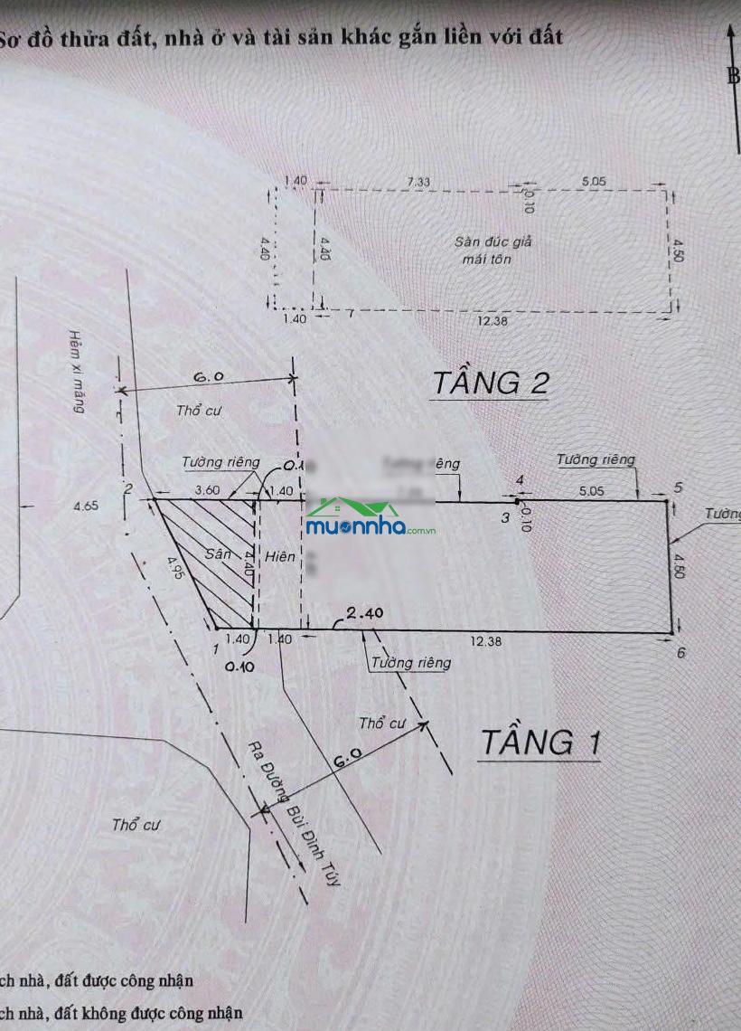 Định cư úc cần bán gấp nhà hẻm 6m bùi đình túy - hẻm 1 sẹc - hẻm thương mại. dt: 4.5x14m. trệt, lầu - 4