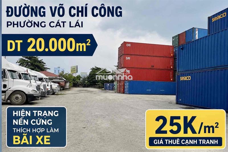Đất cho thuê để bãi cont. bãi vật liệu.... quận 2. quận 7