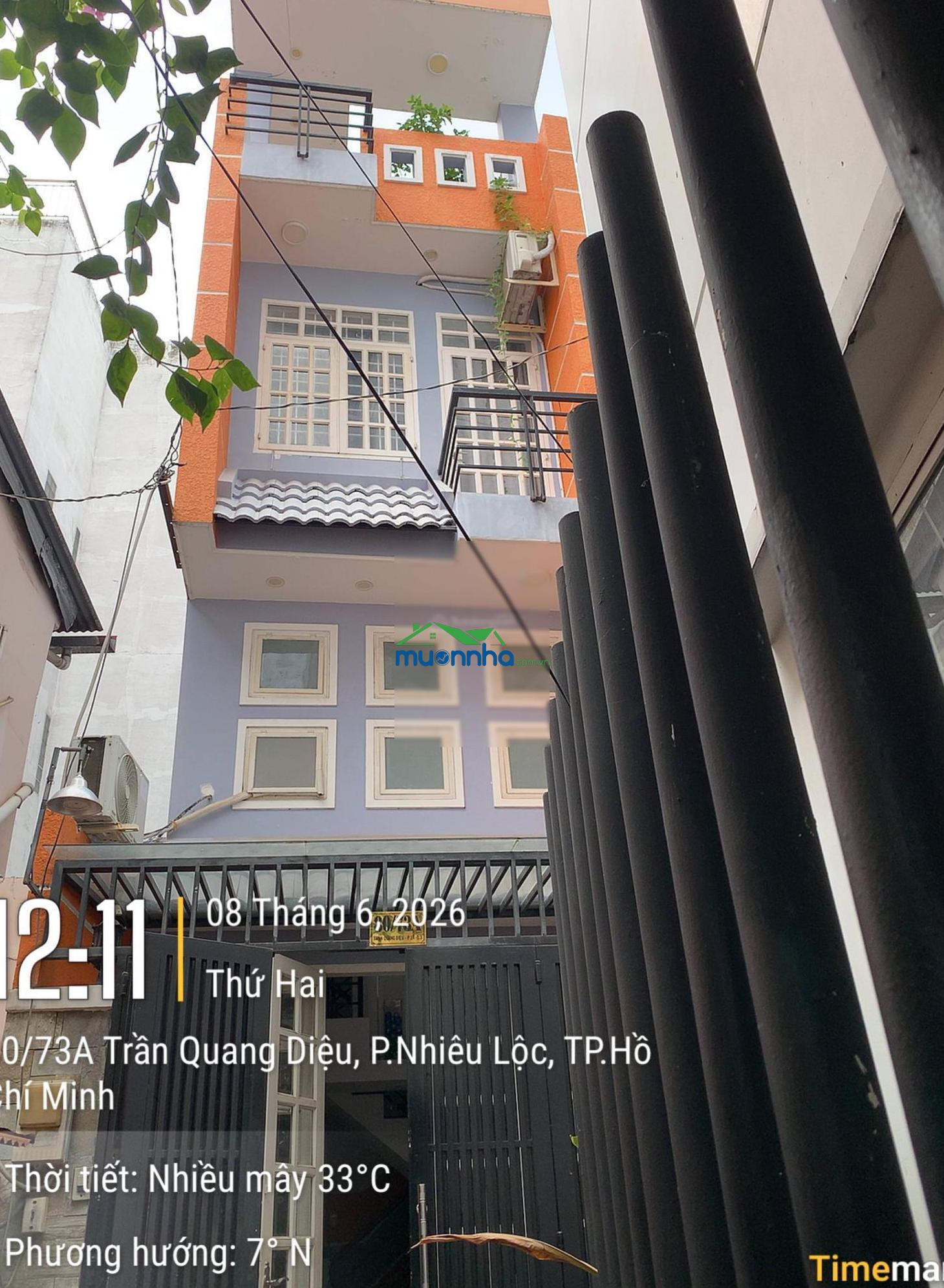 Bán nhà quận 3 hẻm 80 trần quang diệu