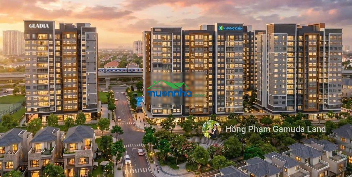 Chỉ với 83tr/m² căn hộ trung tâm quận 2, tp. hcm - gladia heights cđt khang điền + keppel land