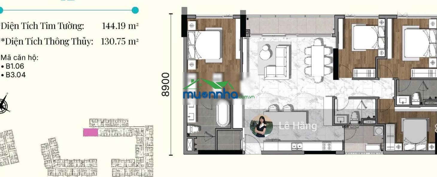 Bán 4pn gladia heights nhà thô 144m2 view tod tương lai - 3