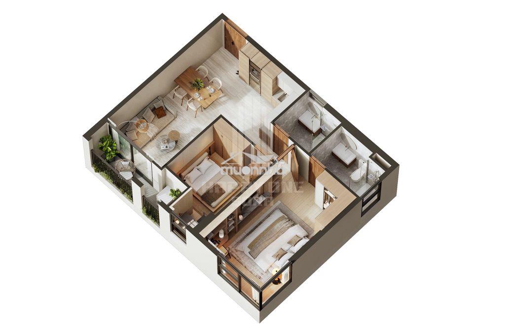 Bán căn hộ thủ đức 2pn, 70m2 giá 3,5ty - Ảnh 3