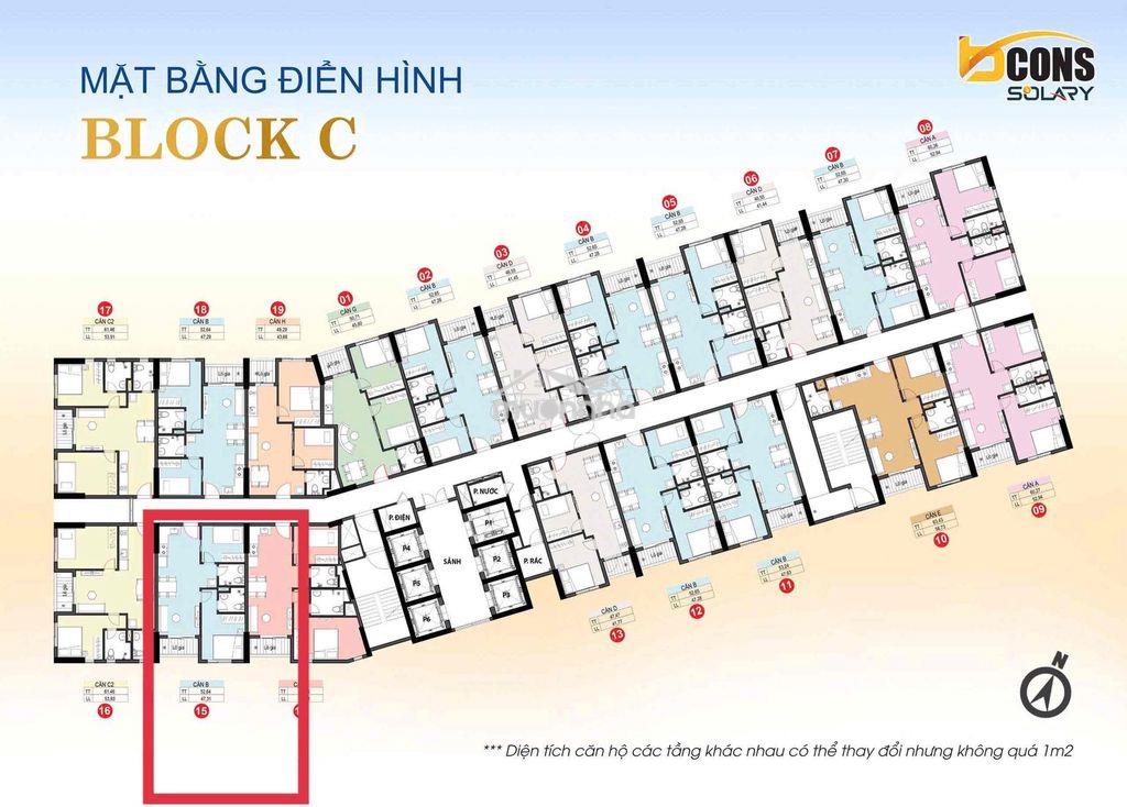 Bán cắt lỗ 50tr căn hộ bcons solary tân đông hiệp - 2