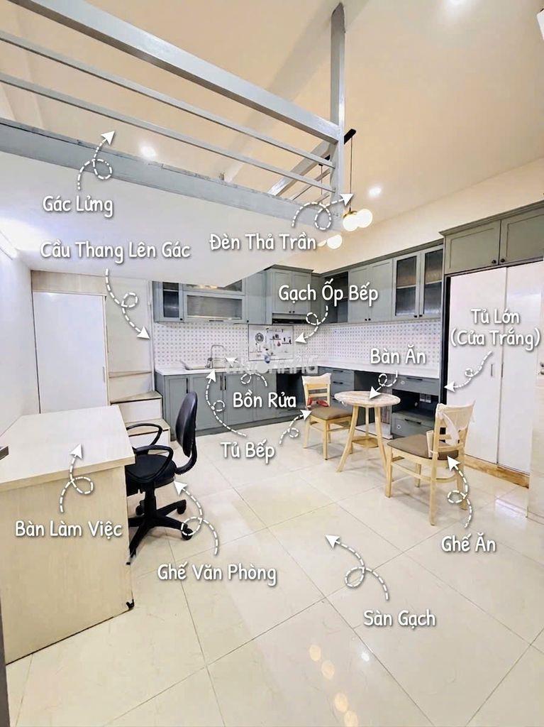 Cho thuê phòng 35m2 gác - nguyễn thái sơn- p1-gv- full đồ- sát iuh