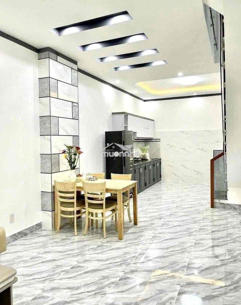 Cho thuê nhà trệt lầu sân ô tô đầy đủ nội thất ngay chợ phú hoà - 2