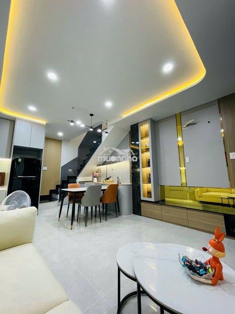 Cho thuê nhà mới xây 230/30 nơ trang long - 2pn full nội thất - 4