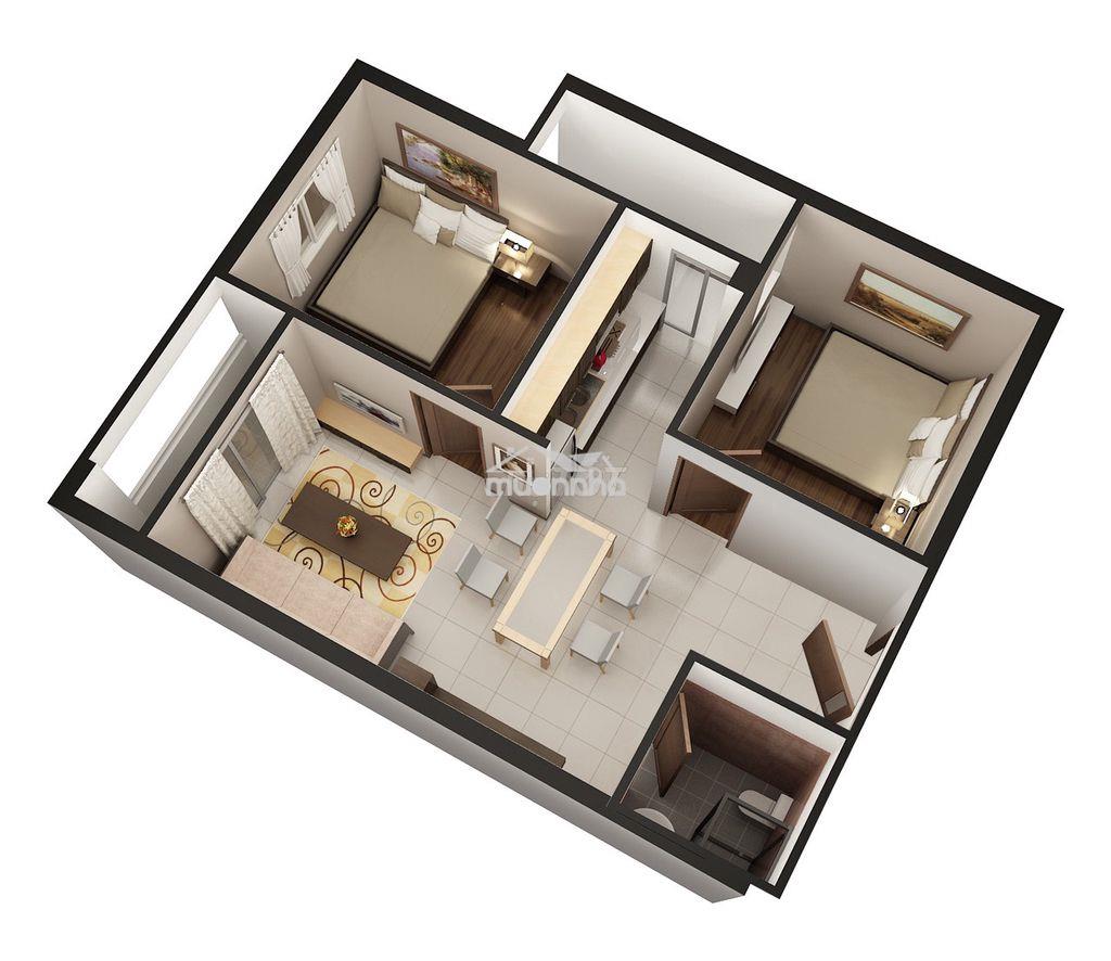Chính chủ cần bán cc hqc plaza đã có sổ hồng, 55m2  lầu 8. hỗ trợ bank - 2