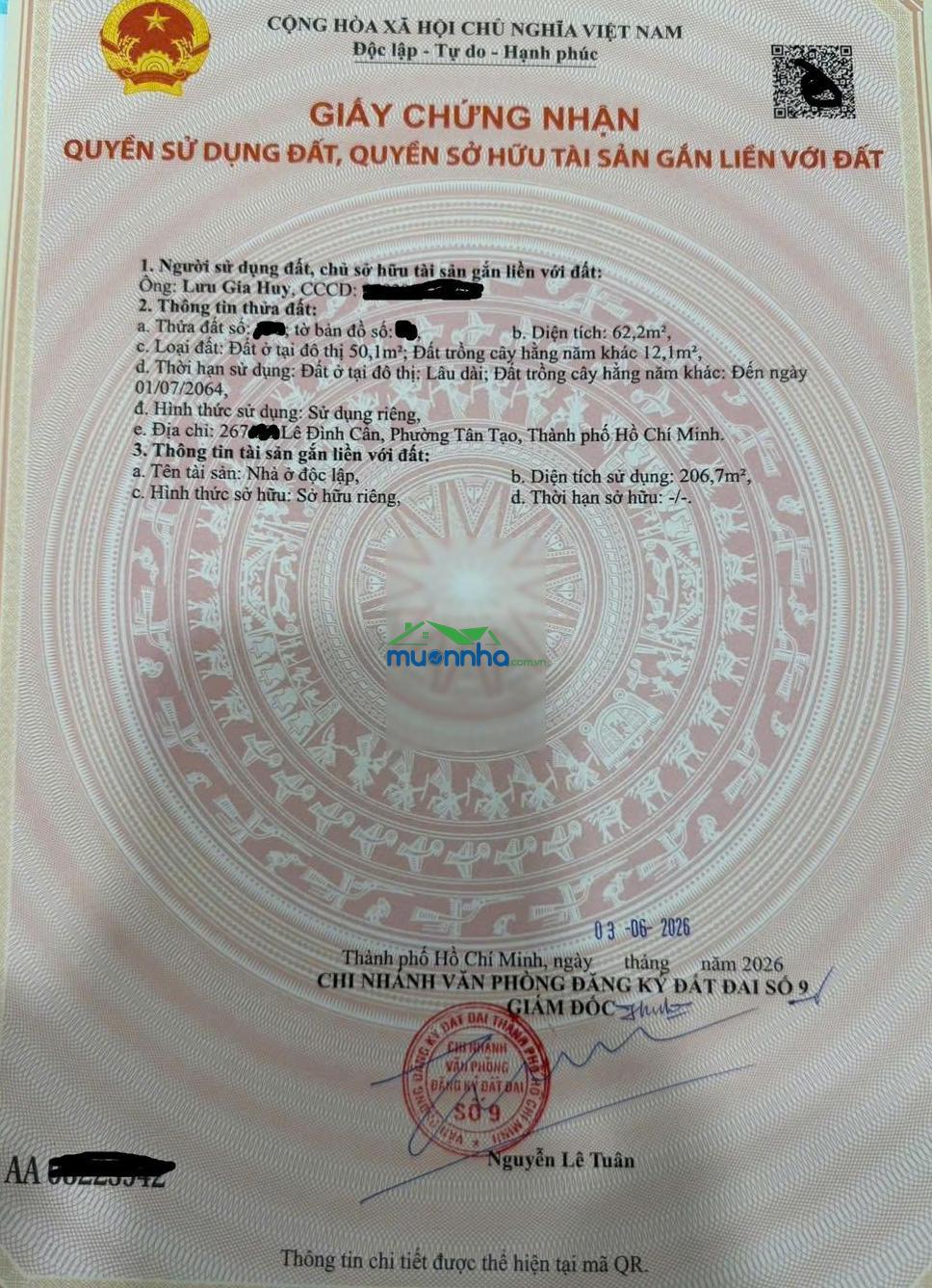 Bán nhà xây mới 100% hẻm 267/ lê đình cẩn, tân tạo, hcm 6,95 tỷ 63 m2 đất 4,5 tầng