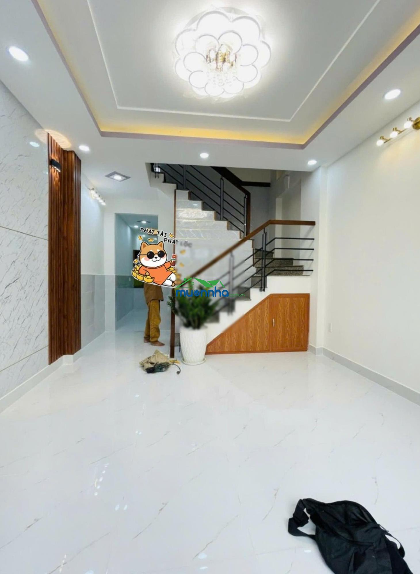 Nhà đẹp 56m2 1 trệt 1 lầu đúc 3pn 2wc đối diện gigamall hbc - 2
