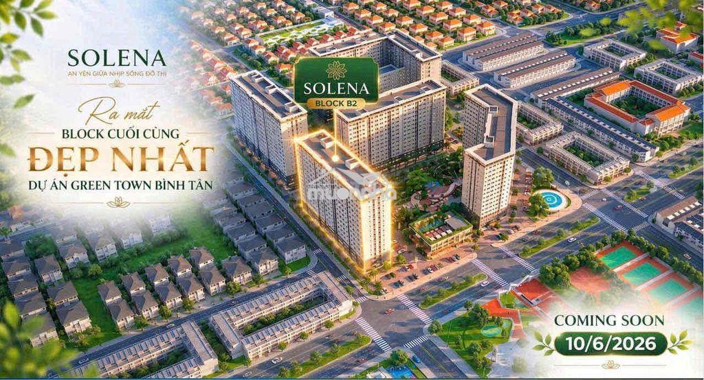 Cách aeon mall tân phú 9phút , chỉ 810 triệu sỡ hữu căn 2pn solena - 2