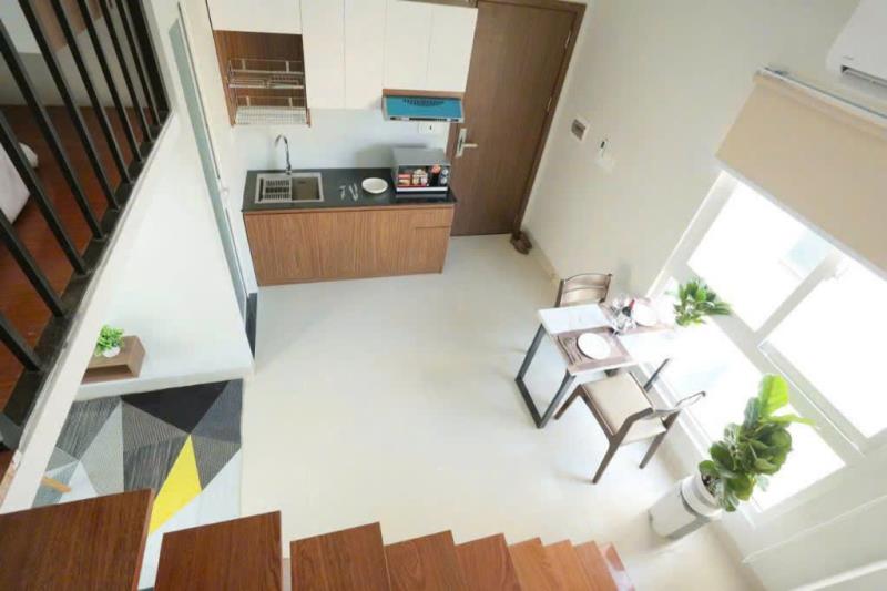 Cho thuê chdv dạng phòng duplex ngay ngã 4 hàng xanh gần các trường đại học lớn  - 4