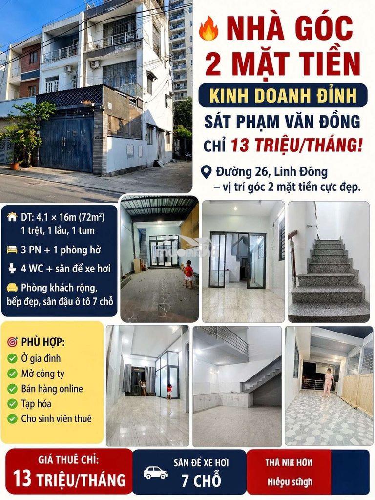  Nhà đẹp đg 26 linh đông – 3pn, .sân rộng, dọn vào ở ngay! 