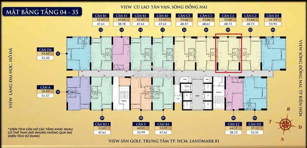 Chính chủ - bán bcons avenue 2pn 2wc - 53.66m2 - bàn giao t9/2026 - 3