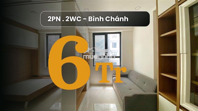 Căn hộ 2pn - 2wc - nguyễn văn linh - bình chánh - 6tr