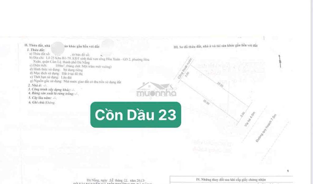 Bán cặp đất liền kề cồn dầu  kẹp vệt cây xanh . giá 14,5 tỷ, đông nam - 3