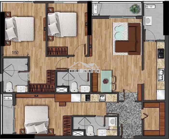 Bán căn hộ dualkey chung cư akari city 3pn3wc 121m2 - 2