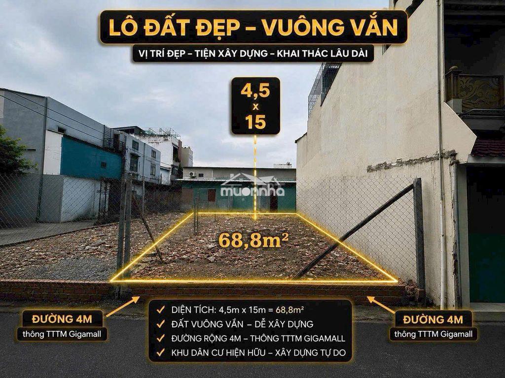 Giảm 500tr bán lô đất khu bên sông hiệp bình chánh dt68.8m² (4,5x15m) - 2