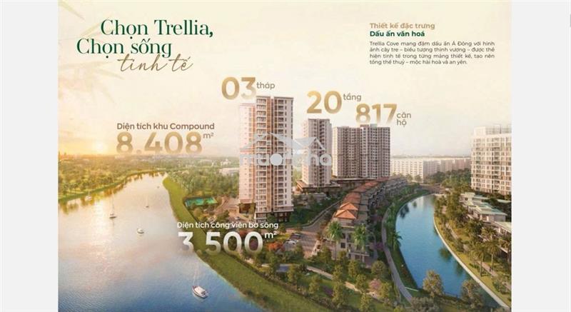 Căn hộ 2 phòng ngủ 59m2 mizuki-trellia cove- bình hưng tphcm