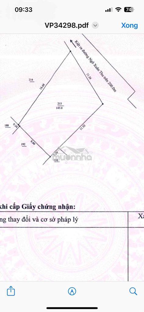 Đất 145m ngang 8m - đường 4m ngay cầu nam ô - 2