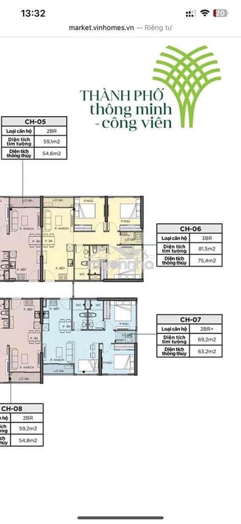 Bán căn hộ 3pn - s201 - vinhomes grand park