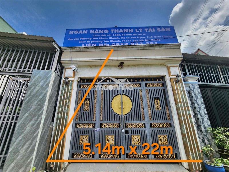 2 tỷ460 = 108,3m2  nhà trệt + lầu hẻm ô tô nhánh tân phước khánh 23, t