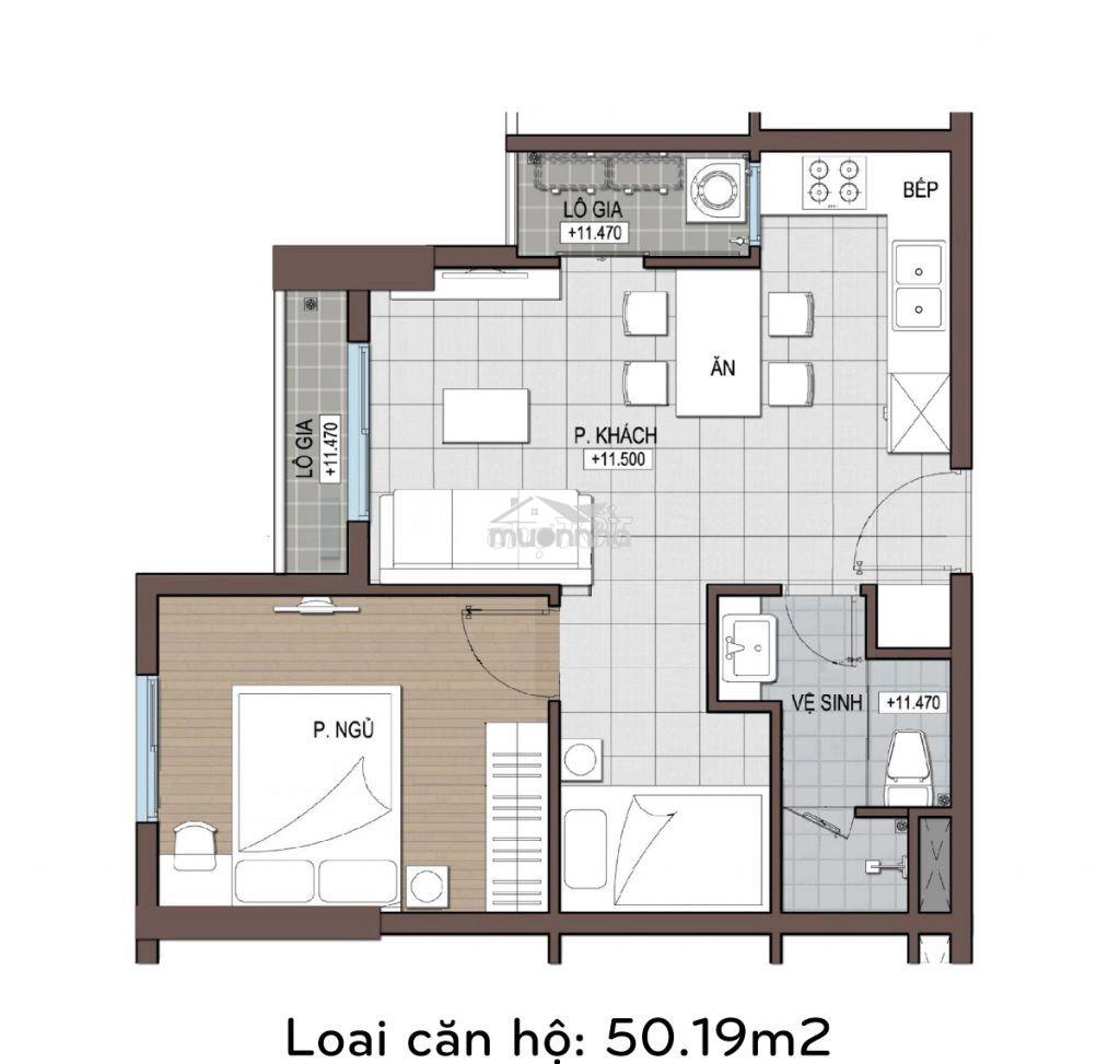 Cho thuê căn hộ conic riverside, 2pn2w, vào ở liền - 3