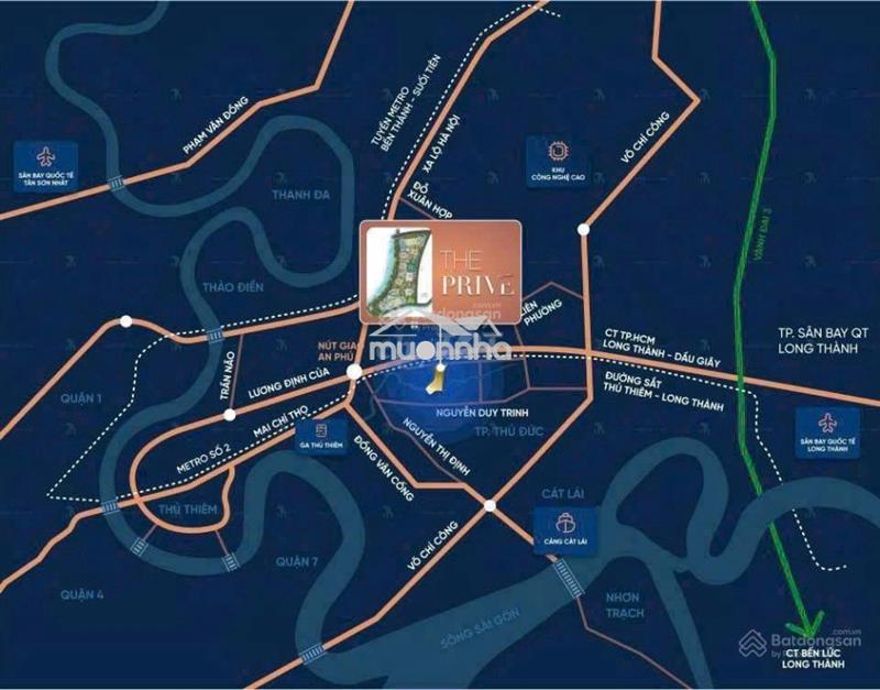 Căn hộ tod the prive thủ thiêm ngay trạm metro bình trưng