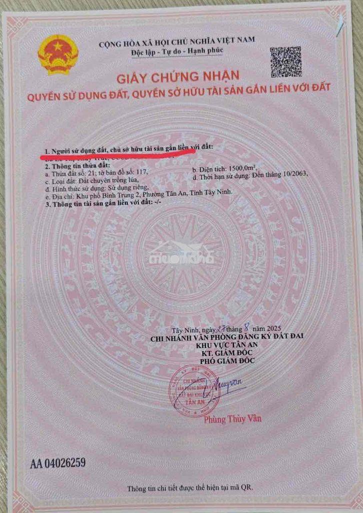 Bán đất mặt tiền nhựa 8m phường tân an giá đầu tư - 3