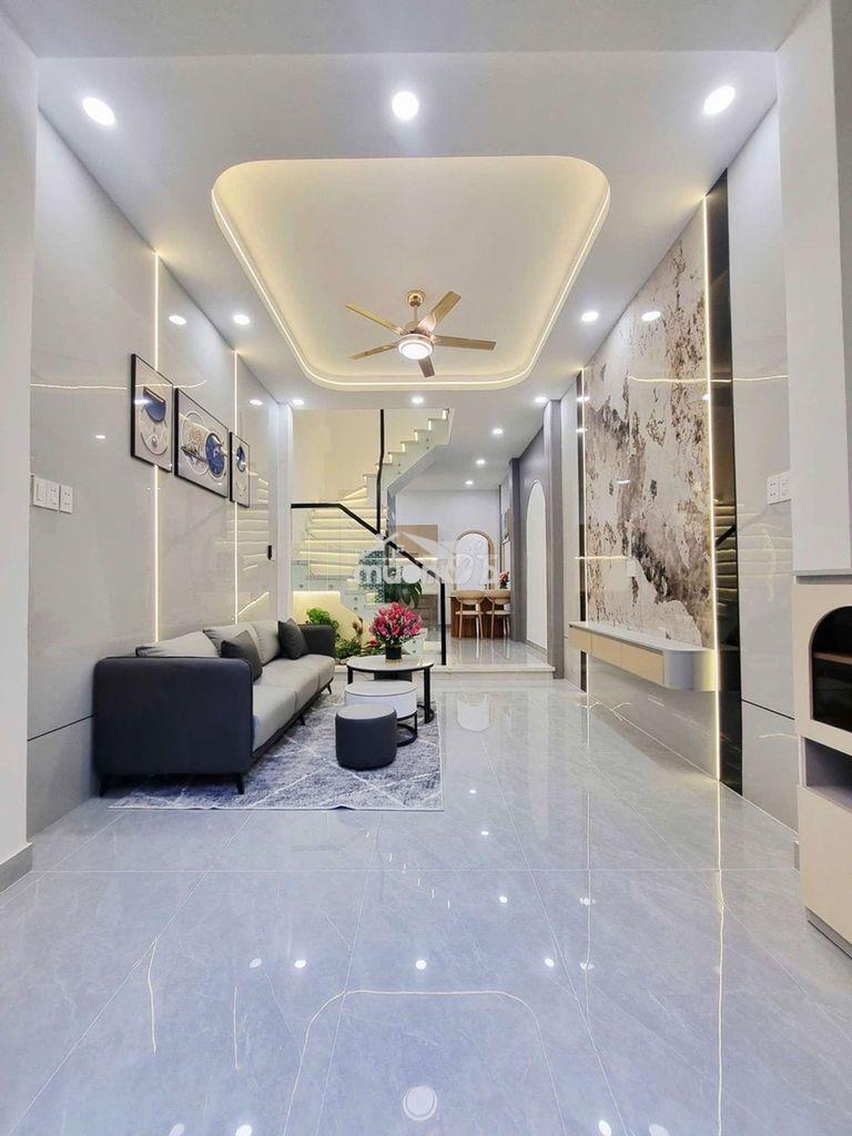 Nhà mới 40m2 - hẻm xe hơi thông - gần lotte gò vấp - 3 tầng hoàn công