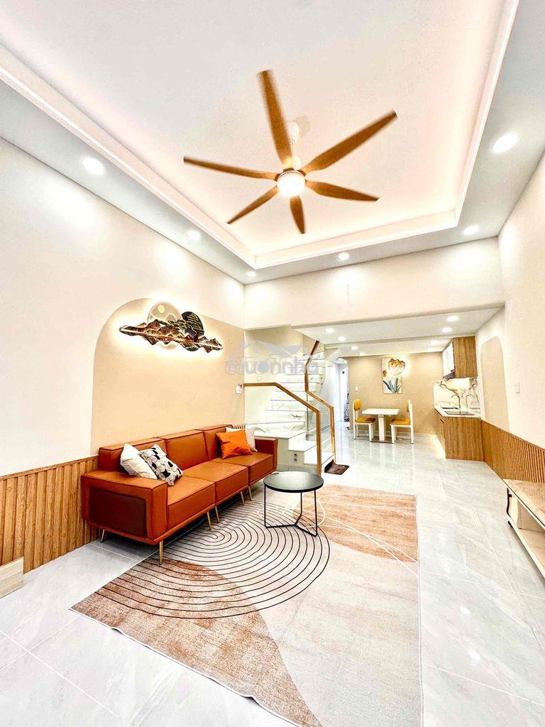 Nhà hẻm xe hơi ngủ trong nhà 3 pn nhà mới xây full nội thất
