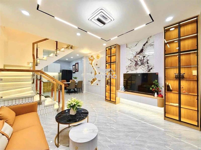 🏡 4.55 tỷ – nhà mới quang trung  – 2 tầng – nở hậu – full nội thất