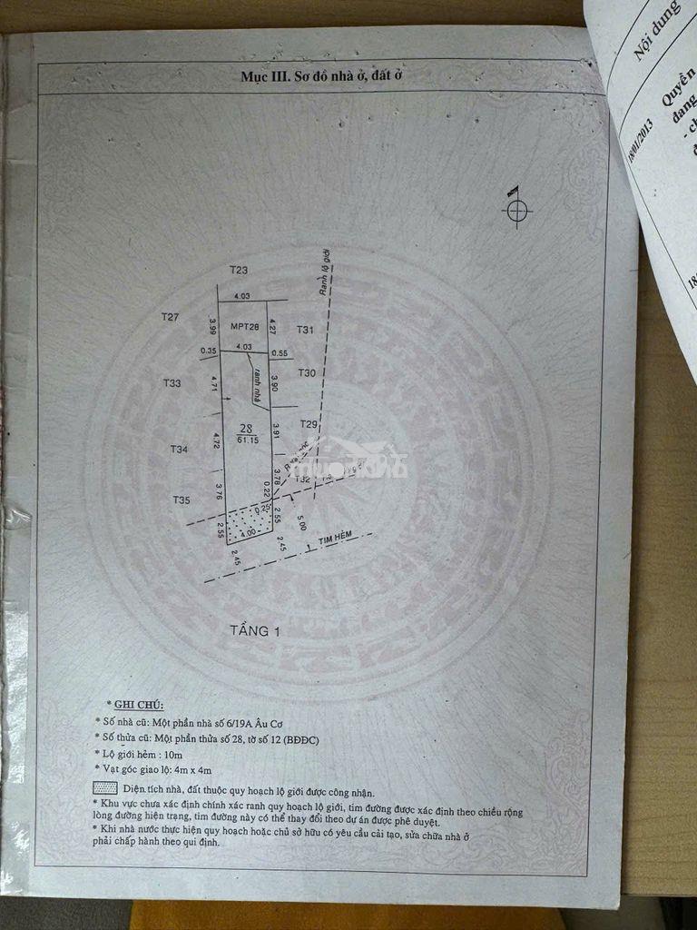 Gửi môi giới hh 100tr, 1006/1 âu cơ, tân bình 8.95 tỷ, 3 tầng. - 4