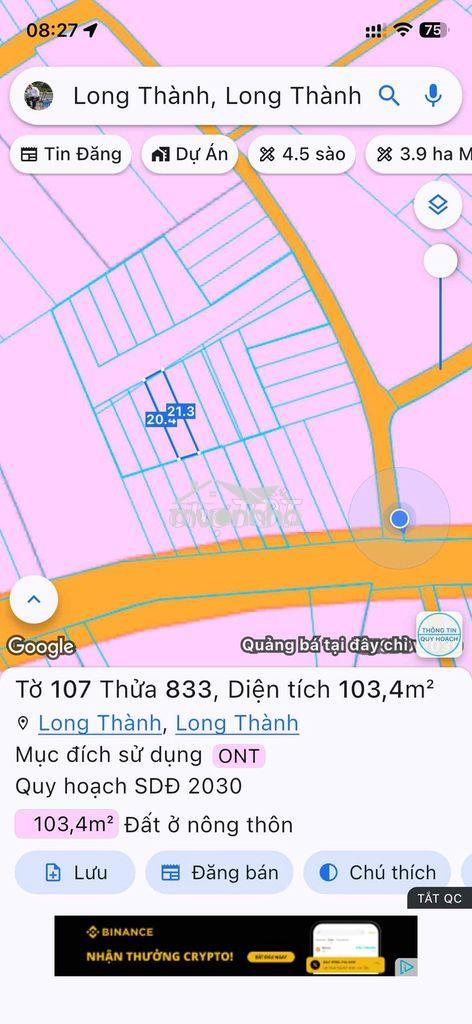 Đất phường long thành cách chợ 1km, vừa ở vừa kinh doanh  thích hợp an - 2