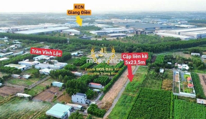 Đất xây trọ 10x24m 1/ trần vĩnh lộc, kcn giang điền, chỉ 999tr/nền
