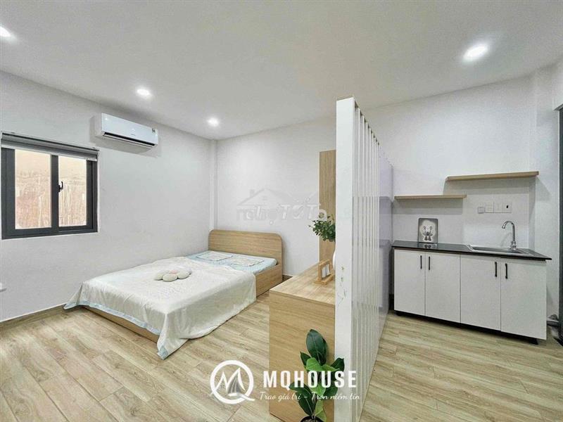 Cho thuê căn hộ dịch vụ mới xây studio cao cấp tách bếp full nội thất