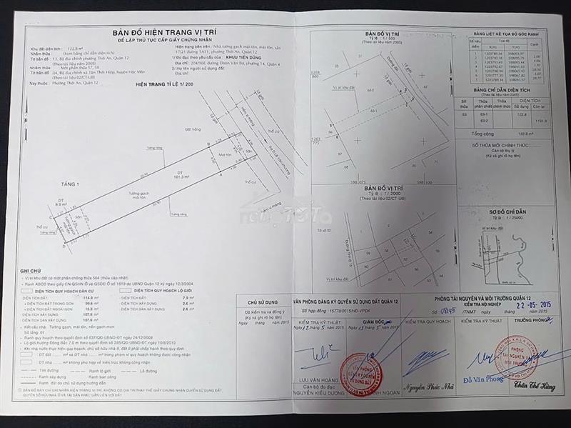 Chính chủ bán gấp nhà sổ hồng riêng phường thới an quận 12 tp.hcm