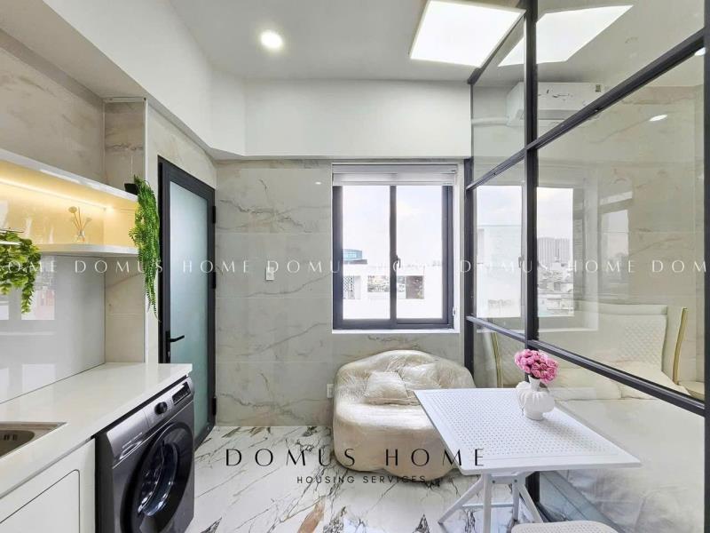 Căn hộ dịch vụ xịn xò, 1 phòng ngủ ban công siêu rộng, máy giặt riêng, nhà thang máy - Ảnh 3