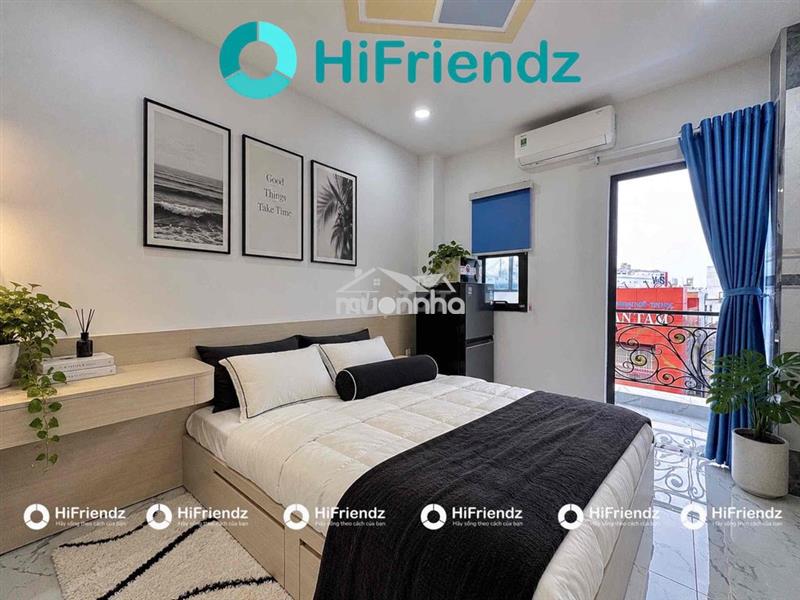Cho thuê căn hộ studio ban công tách bếp mới 100%