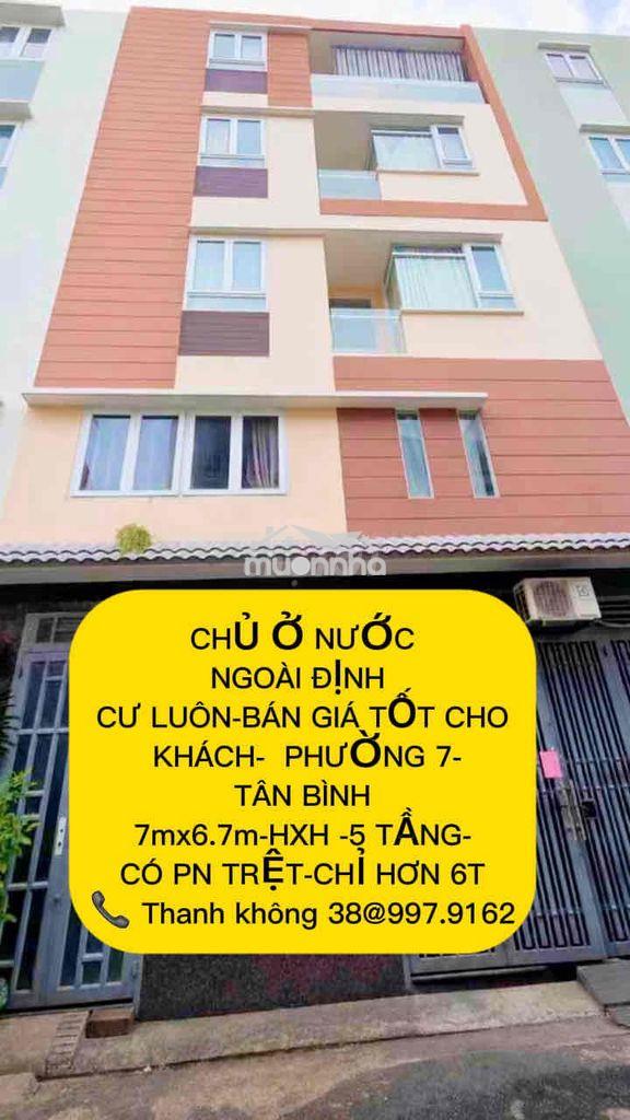 Nhà hxh ngay lý thường kiệt- 42m2-5 tầng-ngang bề thế 7m-nhỉnh 6 tỷ