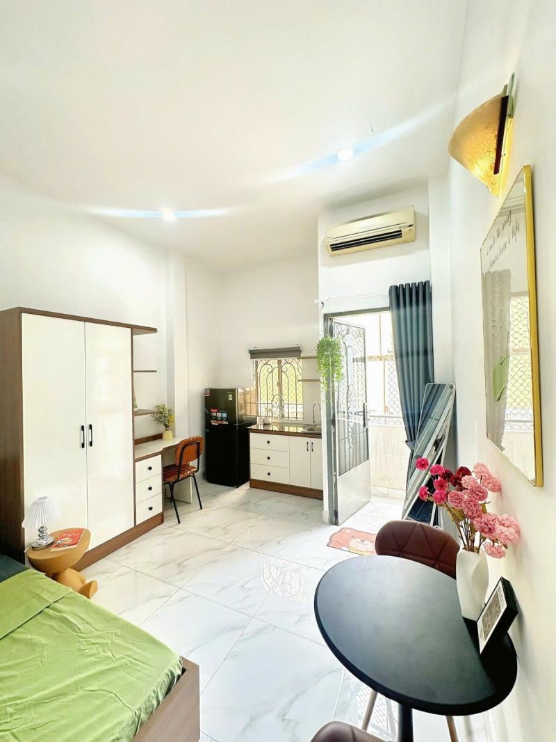 🌈Cho thuê studio full nội thất - ban công - ngay ngã tư hàng xanh  - Ảnh 2