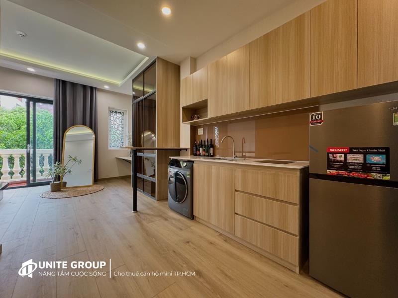 Căn hộ dịch vụ studio có bancol & máy giặt riêng - đường cộng hòa, tân bình - Ảnh 2