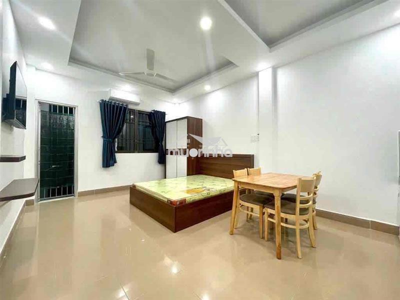 Cho thuê căn hộ studio ban công, máy giặt riêng q1 gần cầu ông lãnh