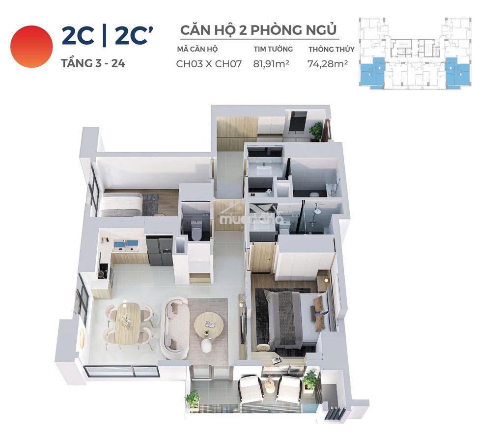Rẻ hơn tt 200tr căn 2pn hiyori đà nẵng view biển mỹ khê và thành phố - 4