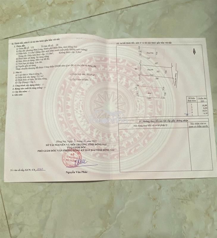 Bán gấp nhà cấp 3, dt 111 m2. giá 4,8 tỷ. đ. huỳnh văn nghệ, biên hòa