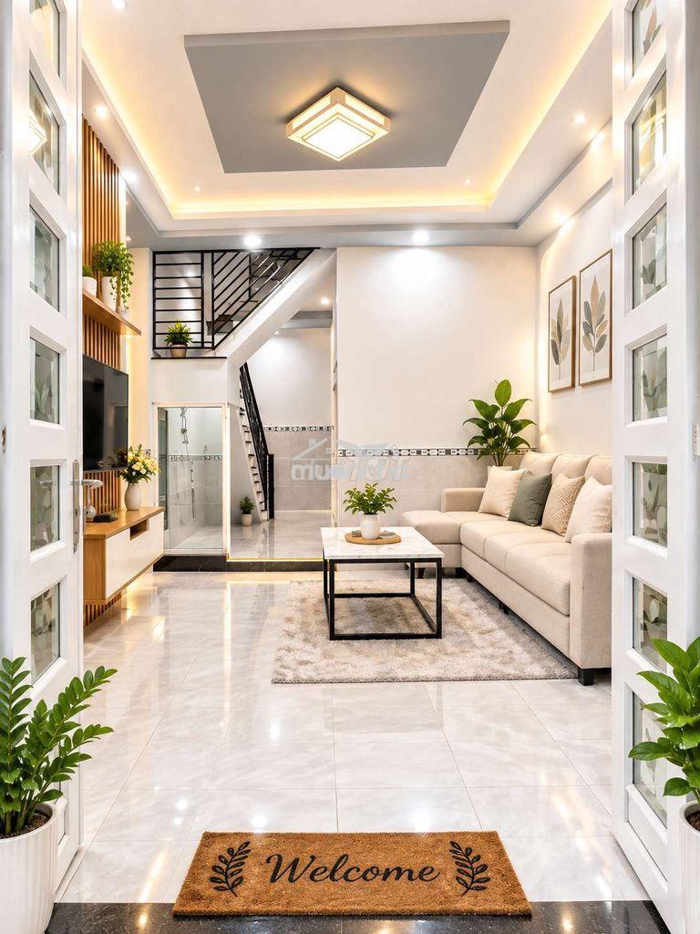 Hẻm xe hơi 40m2 quang trung nhà mới hoàn công qh dân cư hiện hữu