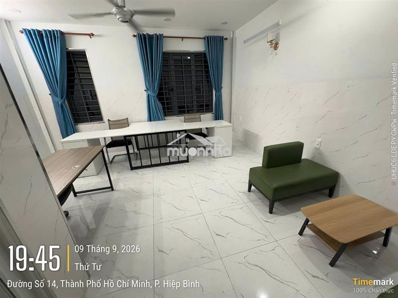Kđt vạn phúc city. cho thuê văn phòng 25m2 5.5tr full nội thất